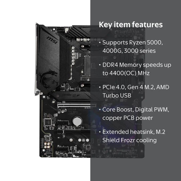 MSI MPG B550 GAMING PLUS AM4 AMD B550 SATA 6Gbs DDR4 Ryzen 5000