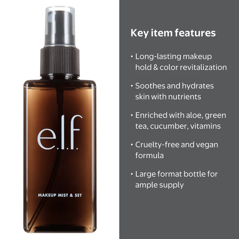 e.l.f. Cosmetics Makeup Mist & Set Large Hydrating Spray with Aloe
