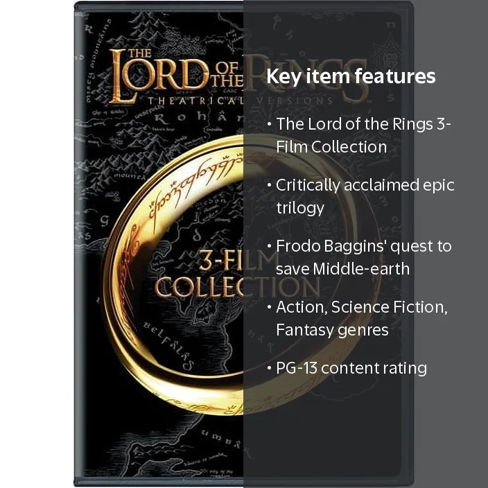 SDS, The Lord of the Rings, Theatrical Versions, 3-Film DVD