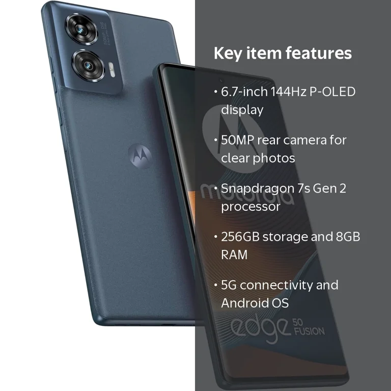 Motorola Edge 50 Fusion 2024 (256GB+8GB) GSM 5G Smartphone, 6.7