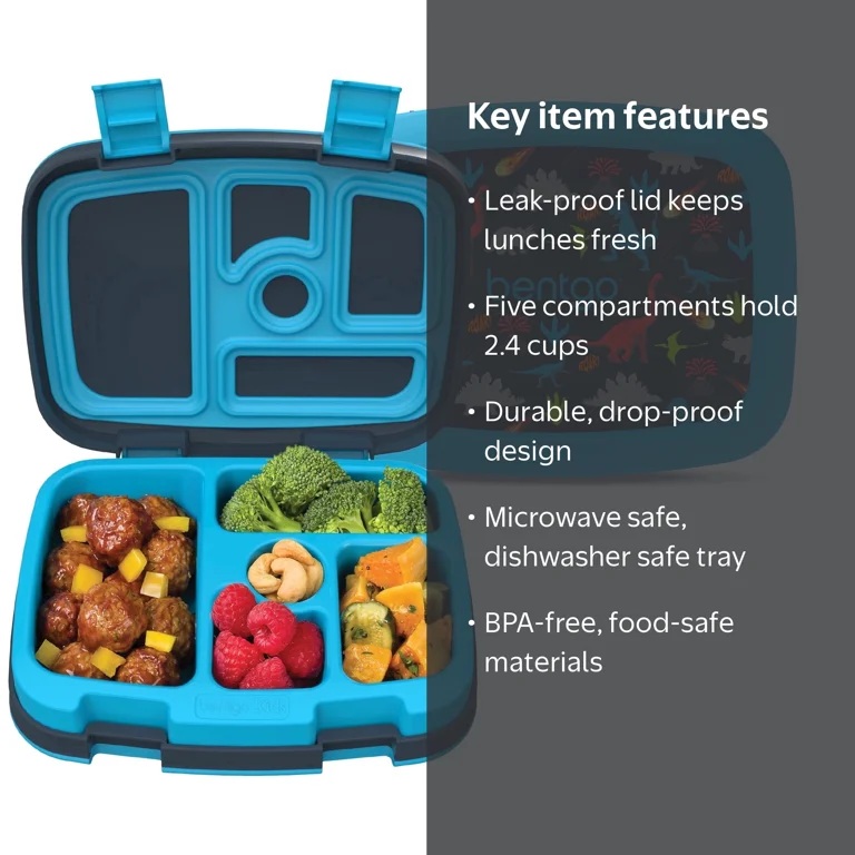 Bentgo Kids Prints Leak-Proof 5-Compartment Bento Lunch Box