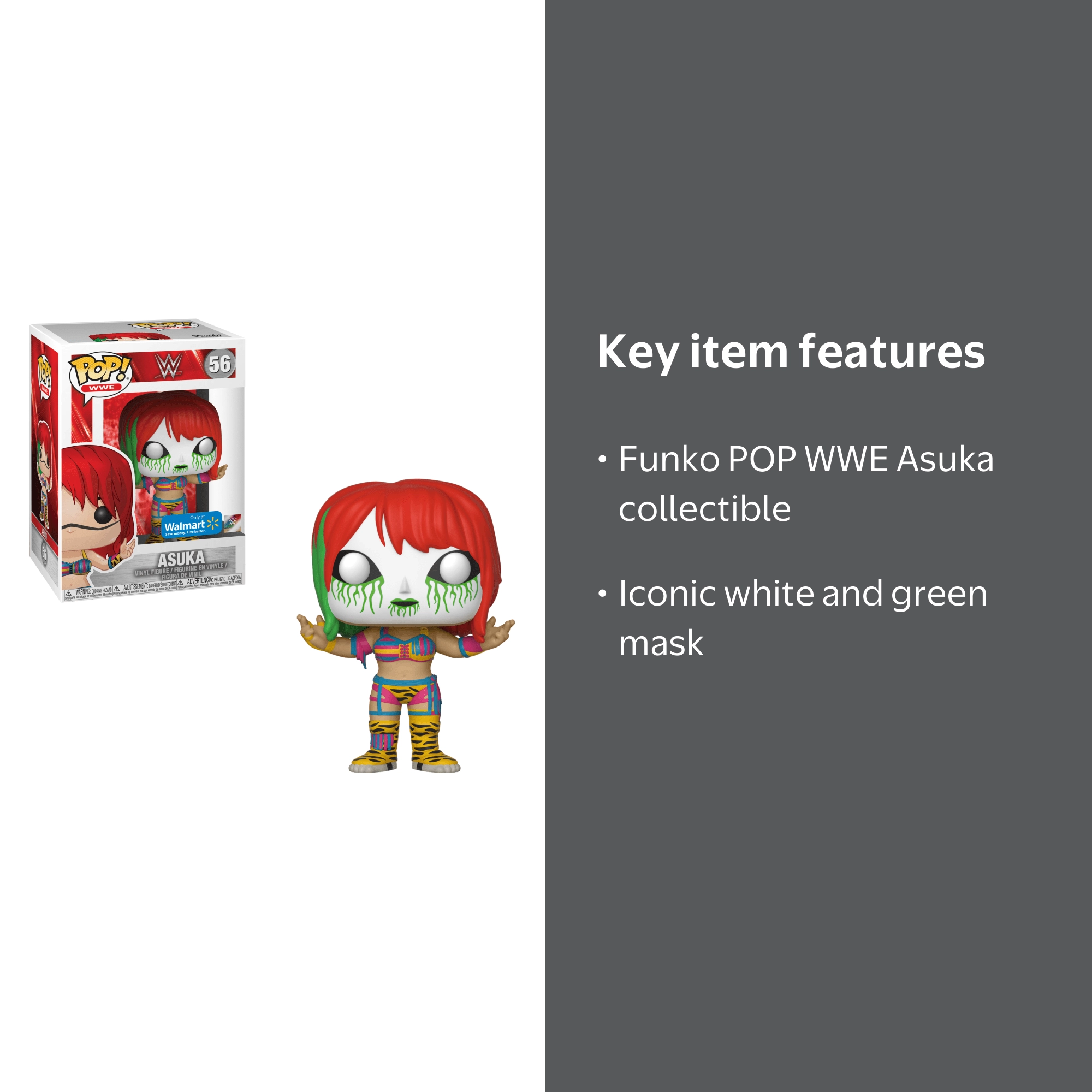 Funko POP WWE: Asuka - with white/green mask - Walmart Exclusive