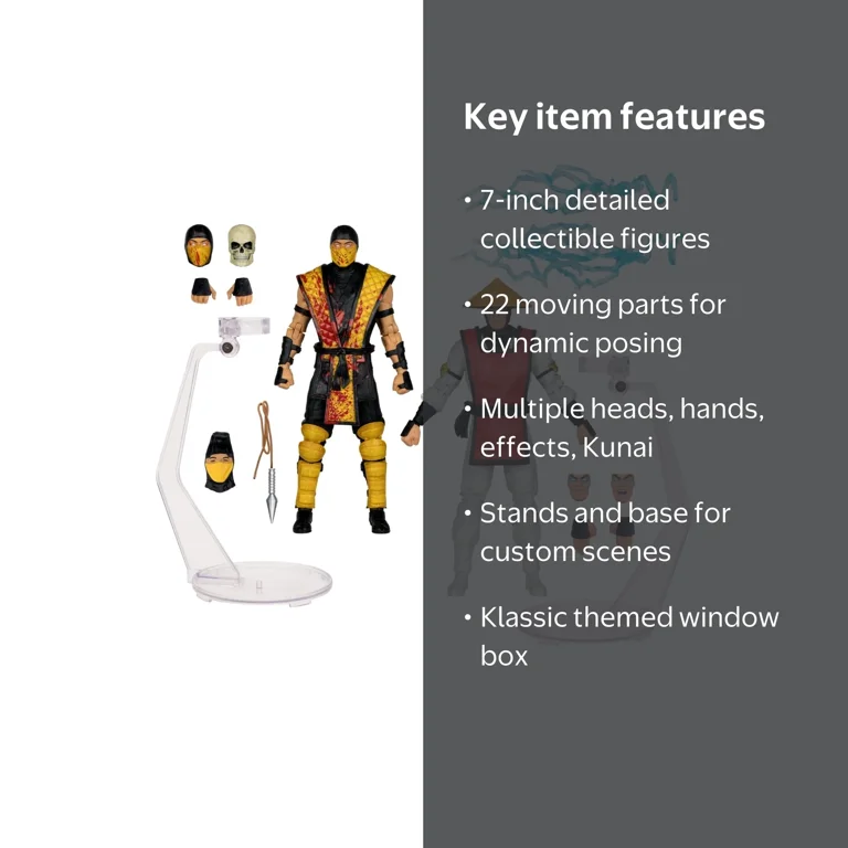 カーインライジング　メタルフィギュア Scorpion vs Raiden (Mortal Kombat Klassic) Deluxe 2-Pack 7