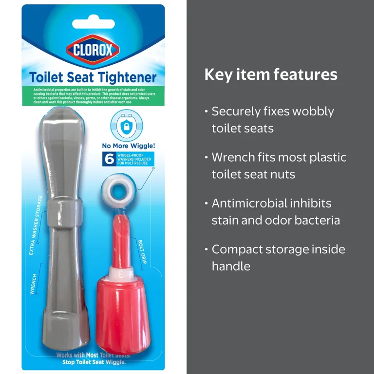 Clorox 59017 Multicolor Metal Antimicrobial Toilet Seat Kit