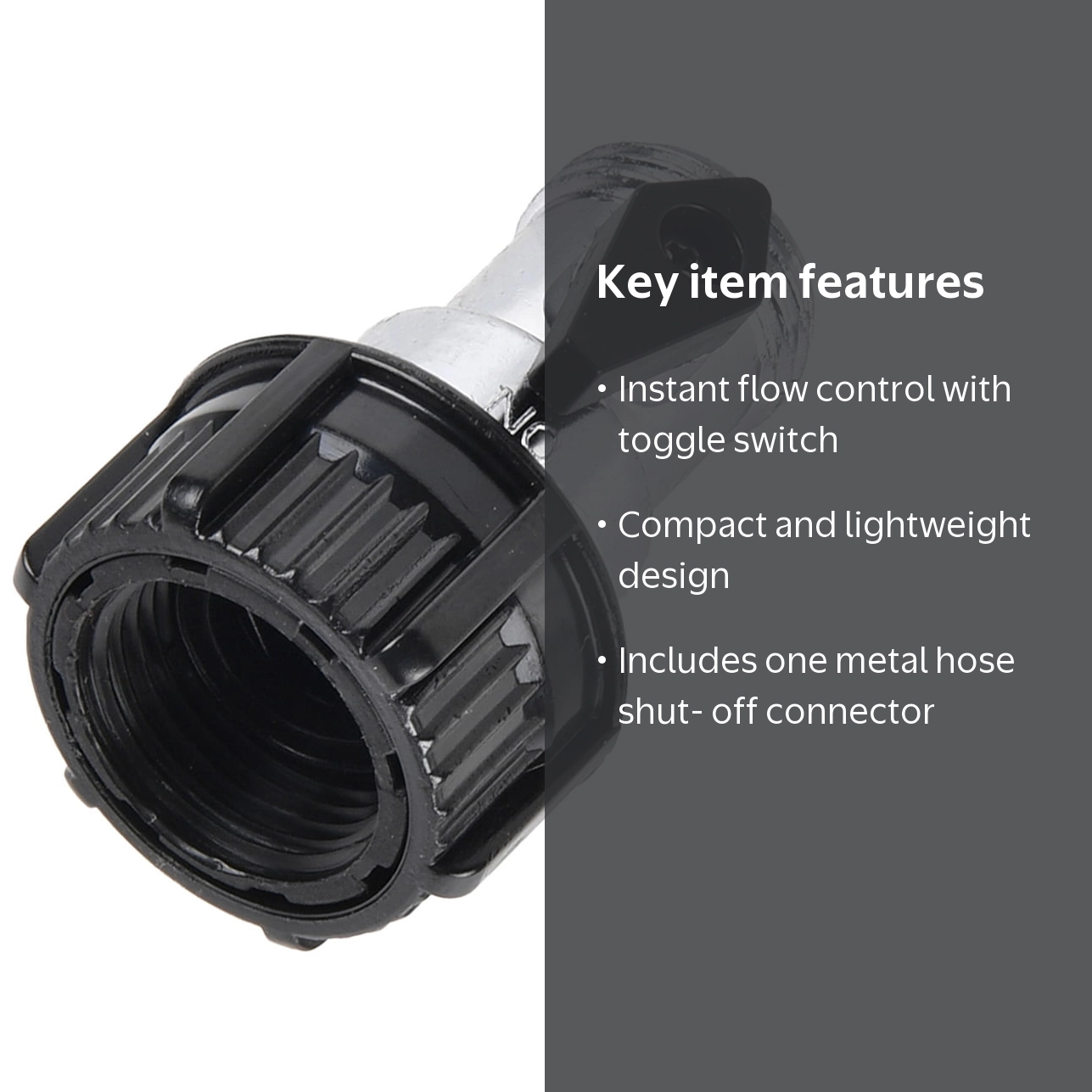 Expert Gardener Metal Shut-Off Valve Connect Hoses, Nozzles