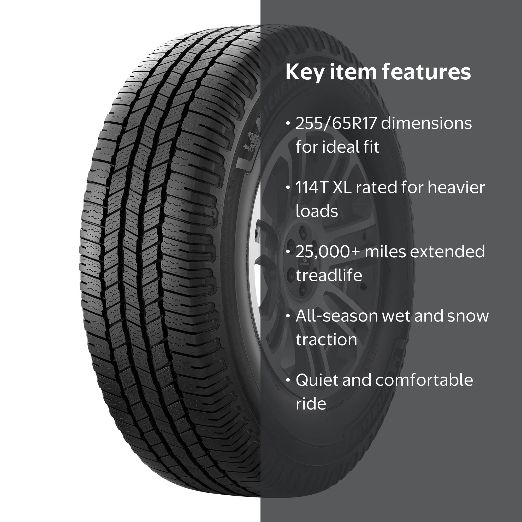 Michelin Defender LTX MS2 255/65R17 114T XL Tire All-Season SUV