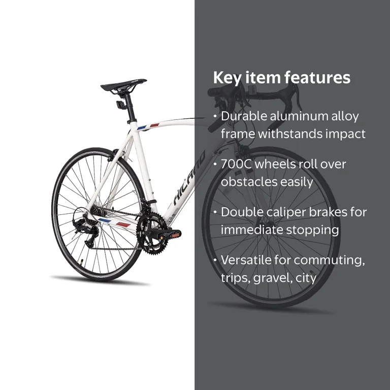 HILAND, Road Bike, Shimano 14 Speeds, White, Size M - Walmart.com