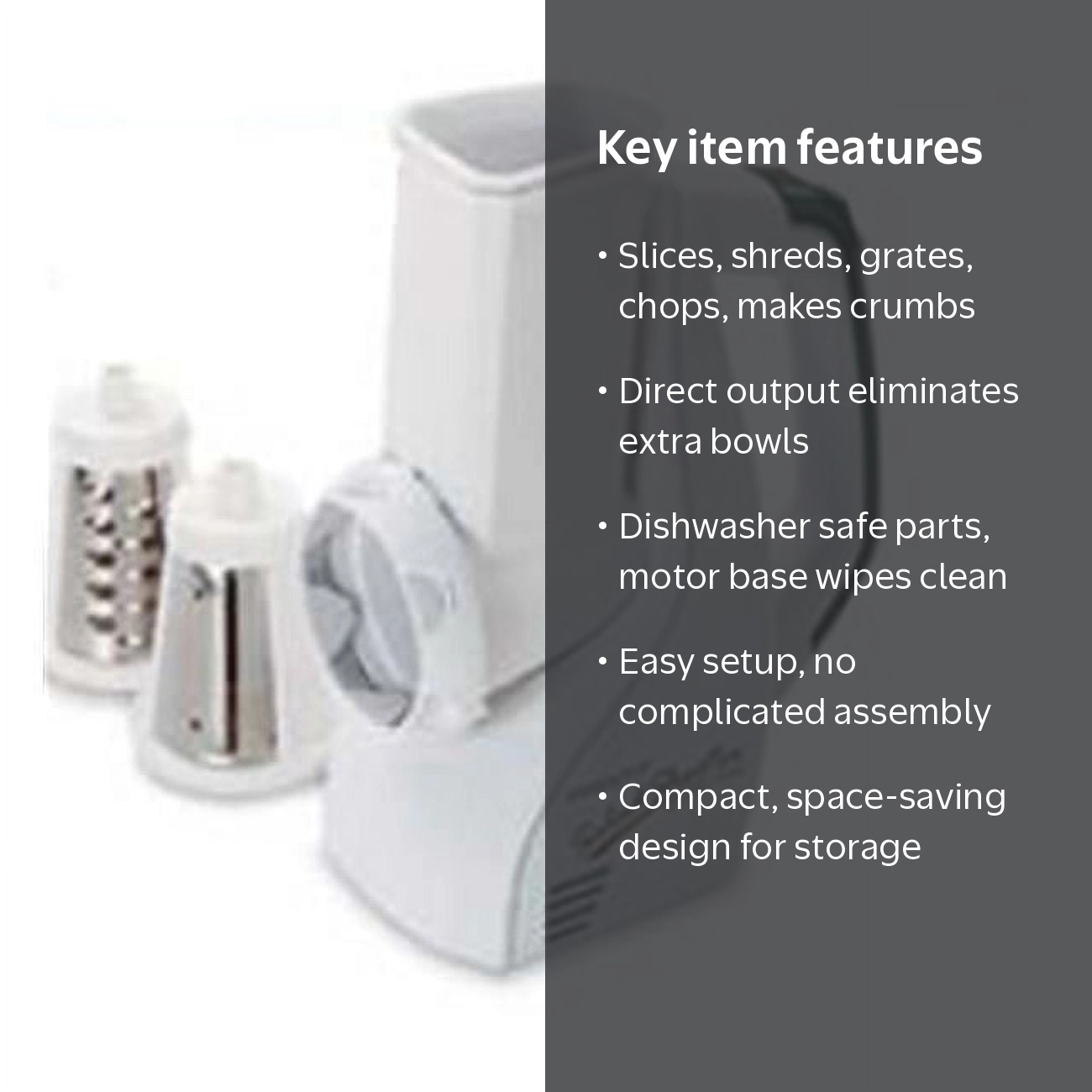 Salad Shooter Veggie Vegetable Grater Electric Slicer-Shredder