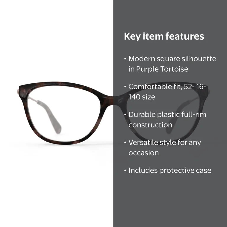 Kenneth Cole Women's KC0839-1 Square Prescription Eyeglasses with