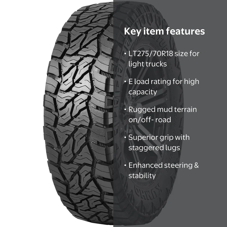 Kumho Road Venture RT51 Mud Terrain LT275/70R18 125/122R E Light