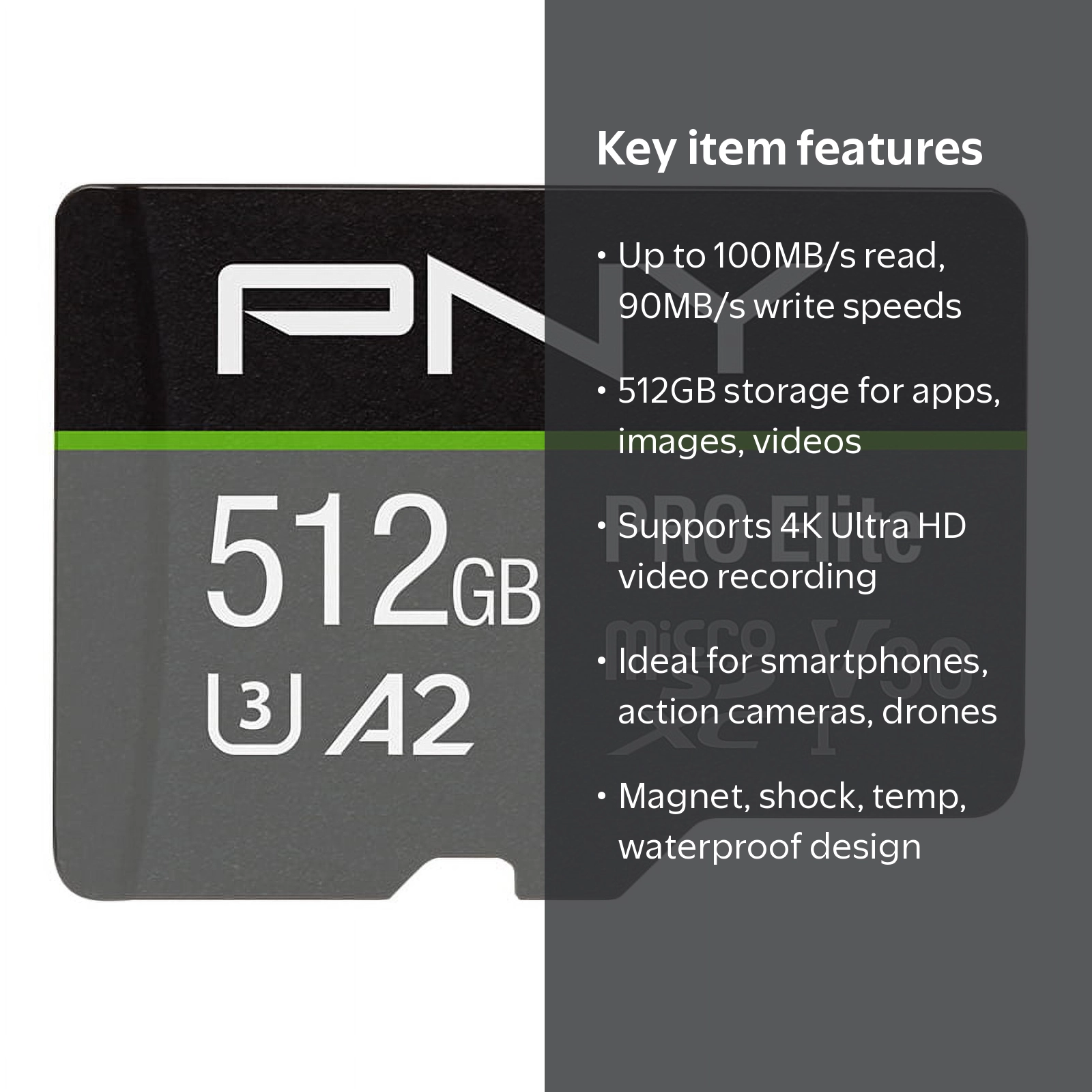 【HPENVY 】Woodエディション☘10世代corei5☘NVMe512 PNY PRO Elite Class 10 U3 V30 512GB Micro SDXC Flash Memory Card