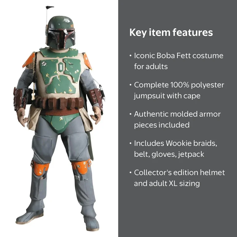 Rubie's Men's Supreme Boba Fett Costume - Size X Large - Walmart.com