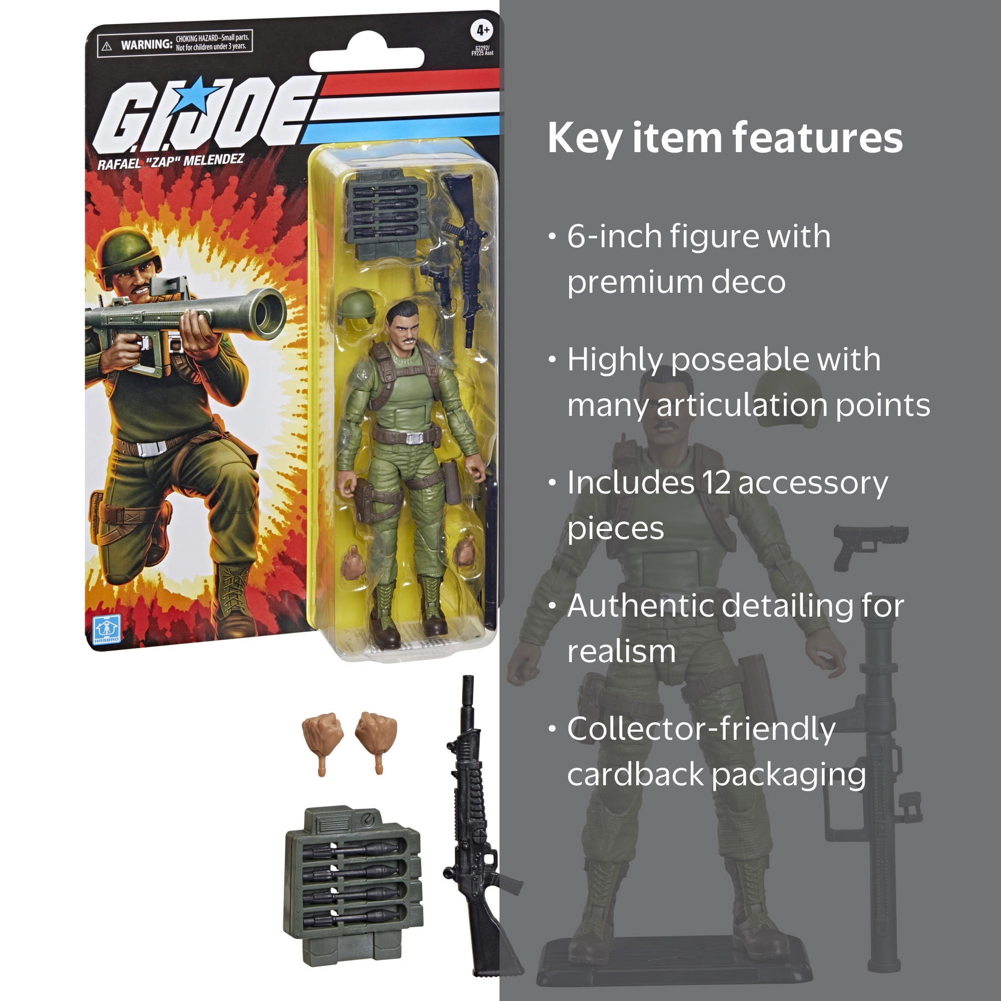 G.I. Joe Classified Series Retro Cardback, Rafael “Zap” Melendez
