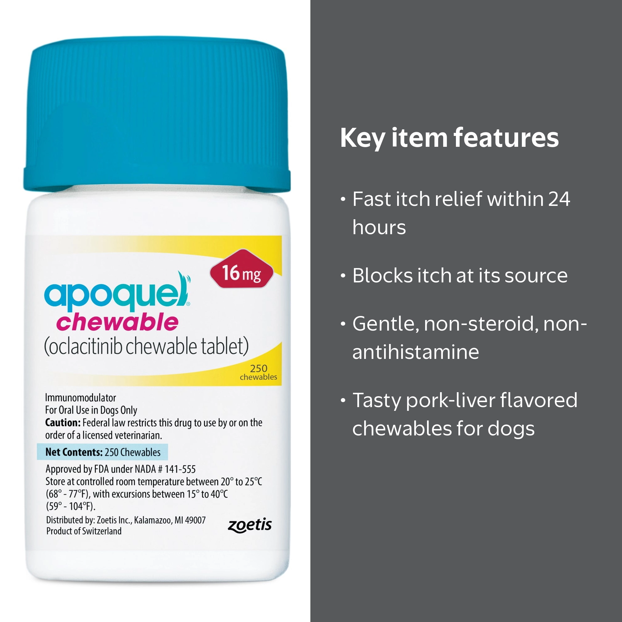 Apoquel (Oclacitinib) Chewable Tablets for Dogs, 16 mg HSA/FSA