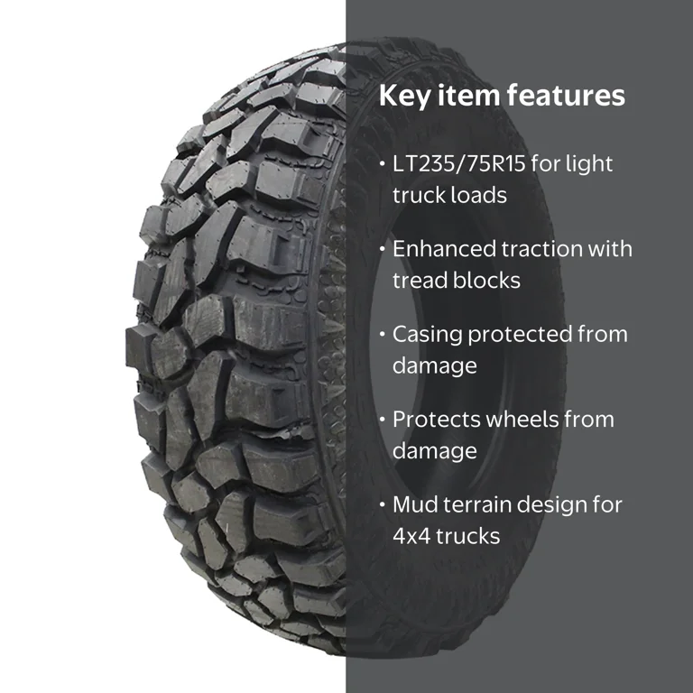 GT Radial, Mud Terrain Light Truck Tire, LT235/75R15, C - Walmart.com