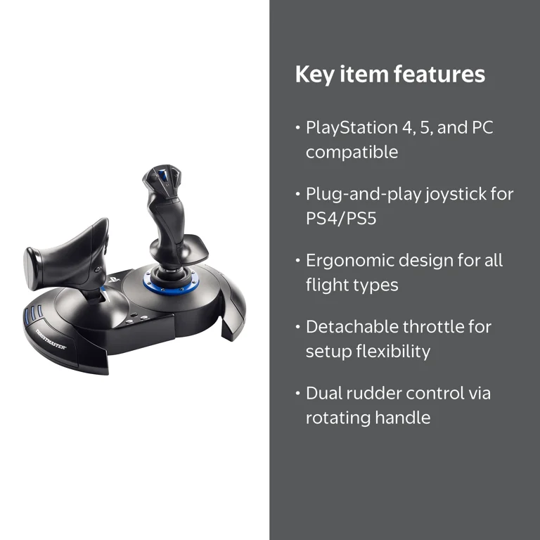 Thrustmaster, Joystick and Throttle, T-Flight Hotas 4, Wired for