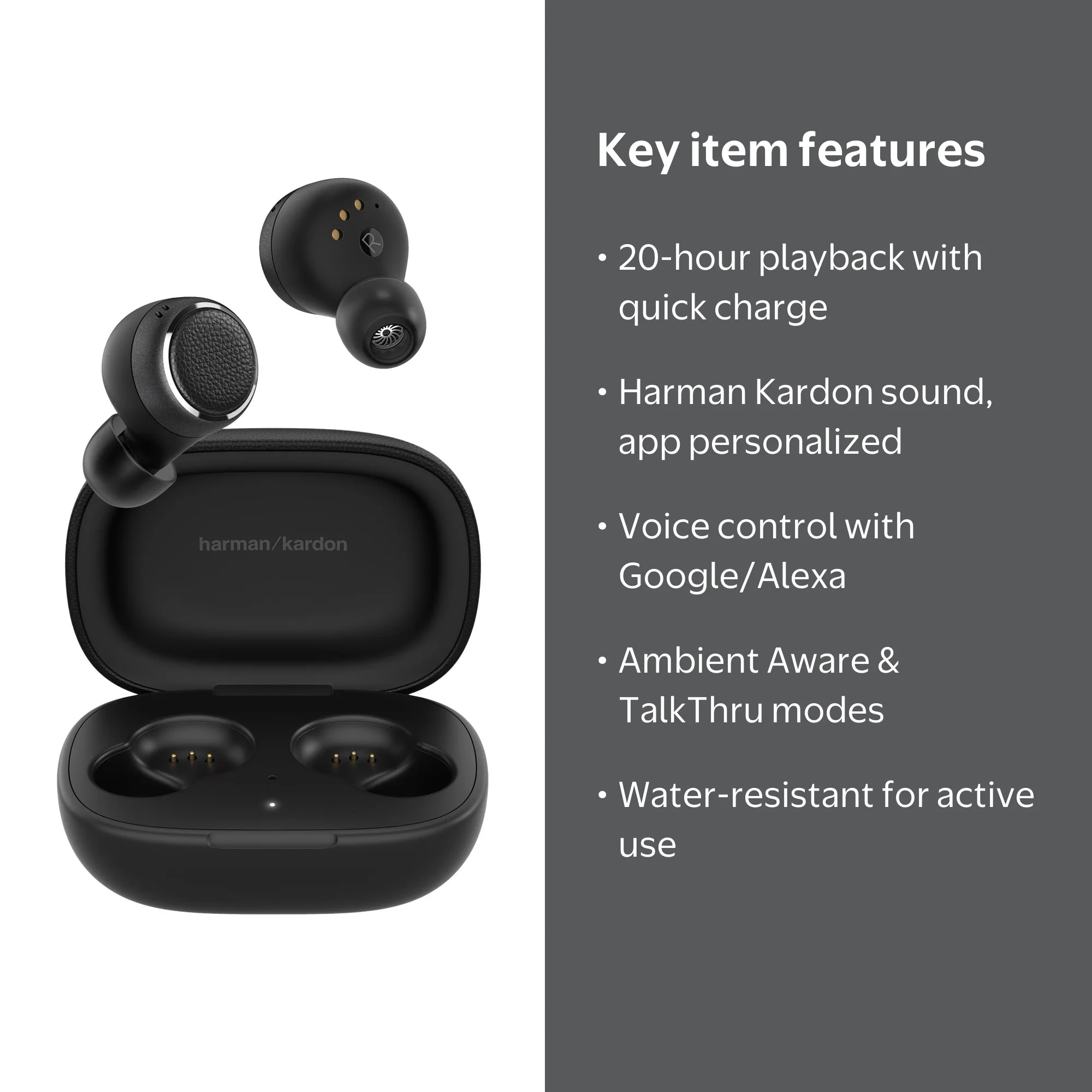 Harman Kardon FLY TWS Earbuds, True Wireless Bluetooth In-ear