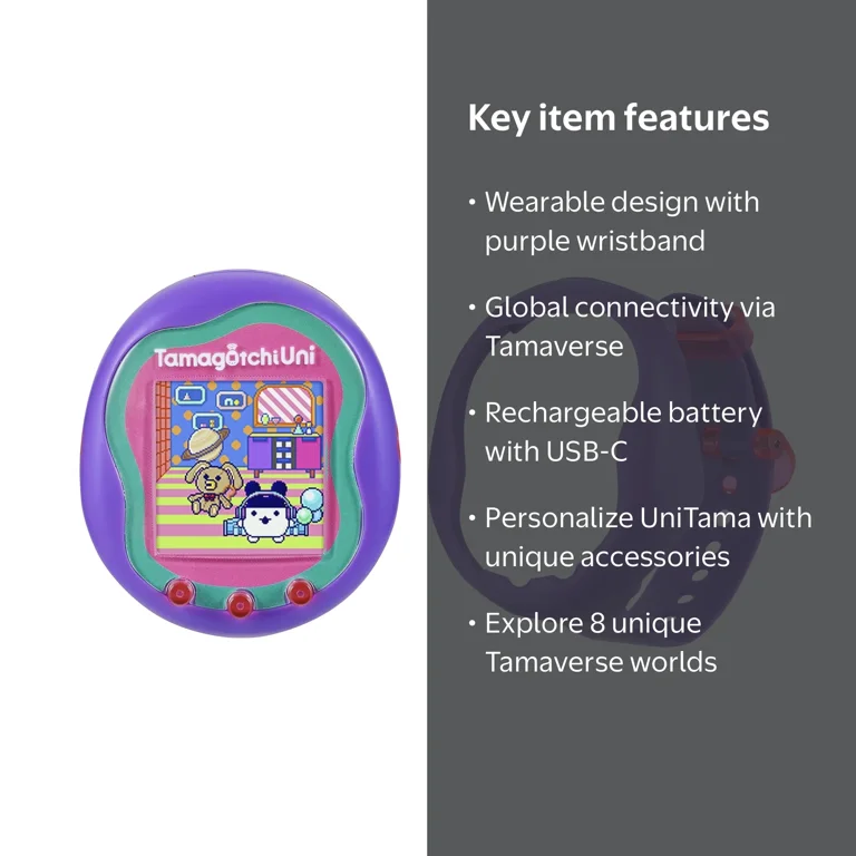 Tamagotchi, Uni, Purple Shell, Interactive Virtual Pet with