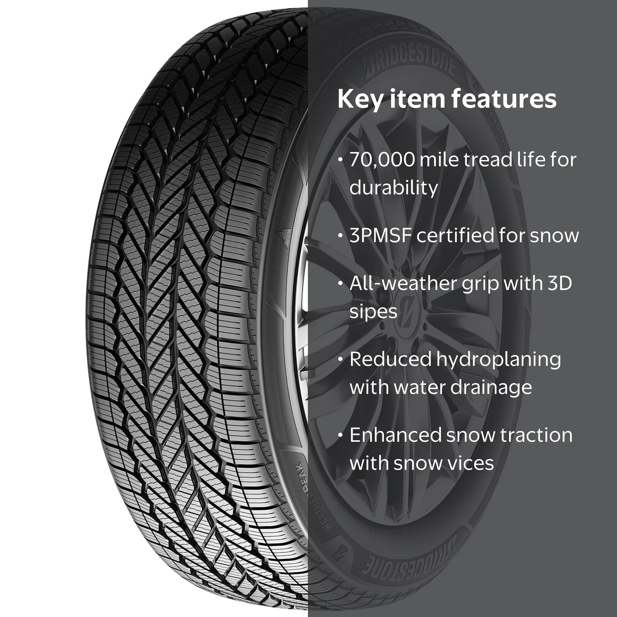 Bridgestone Weatherpeak All Weather 235/65R18 106H Passenger Tire