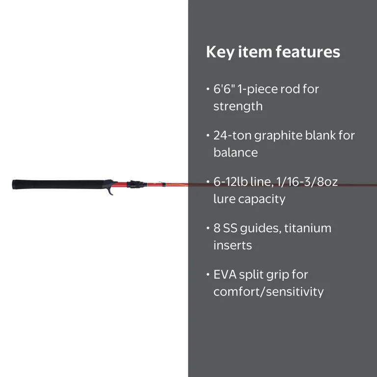 abu garcia custom graphite fly rod Vengeance Casting 6'6" Medium Heavy Fast designed for serious anglers seeking both performance and value Max Casting Rod 6'6" /