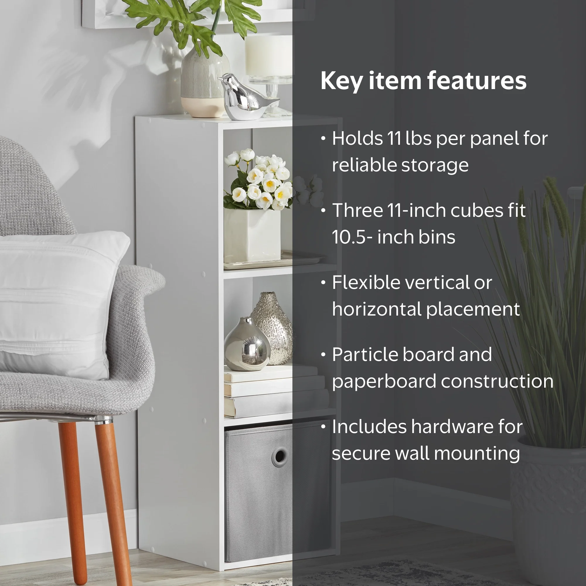 Mainstays 3 Cube Storage Organizer, White - Walmart.com