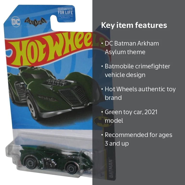Hot Wheels DC Batman Arkham Asylum 2/5 Batmobile (2021) Mattel