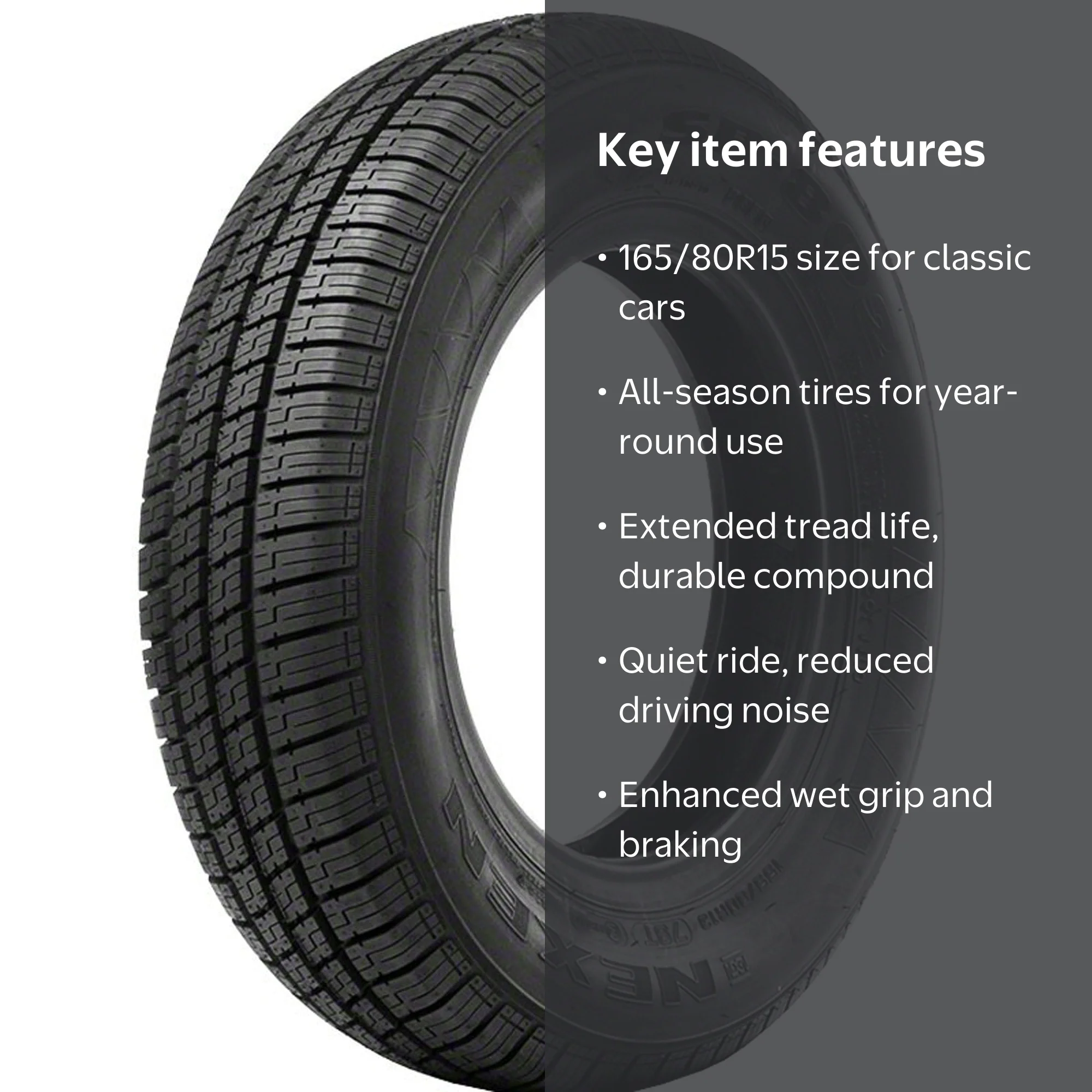 Nexen, Passenger Tire, 165/80R15 87T, All Season Black - Walmart.com