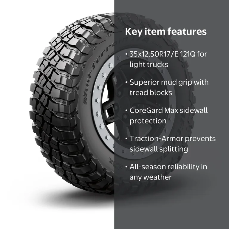 BFGoodrich Mud-Terrain T/A KM3 All-Season 35x12.50R17/E 121Q Tire