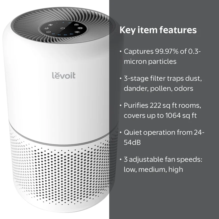 Levoit, Air Purifier Core 300, 3-Stage Filtration, Up to 1064 sq