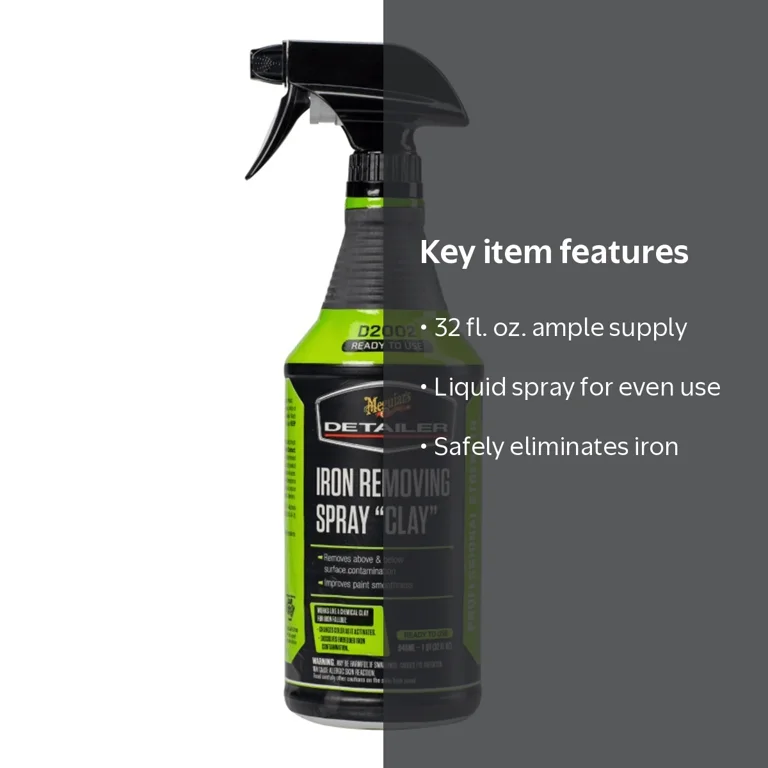 Meguiar's DRTU200232 Iron Removing Spray Clay 32 oz, Used to