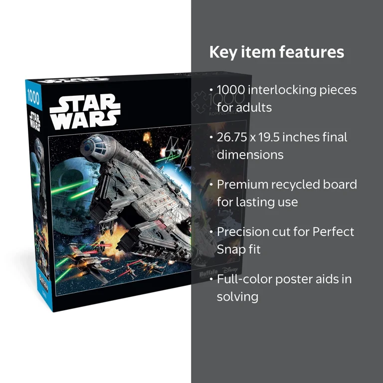 Buffalo Games 1000-Piece Star Wars Punch It Interlocking Jigsaw