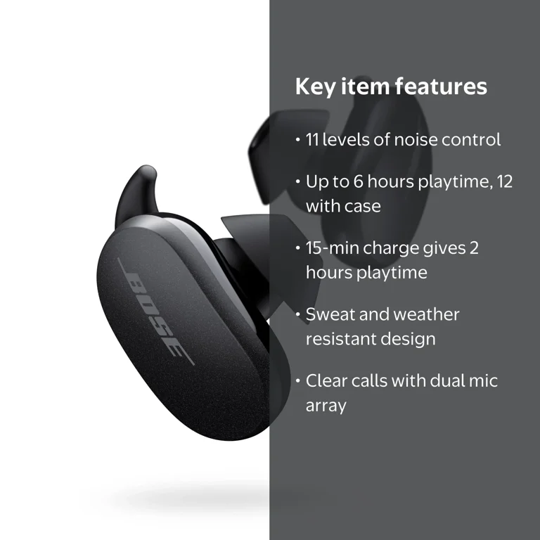 Bose QuietComfort Noise Cancelling Bluetooth Earbuds Wireless