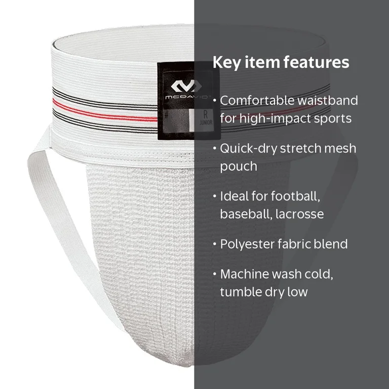 【3963】STROVA ハーネスsuspenders jockstrap McDavid Jock Strap Athletic Supporter, Polyester, White, Adult