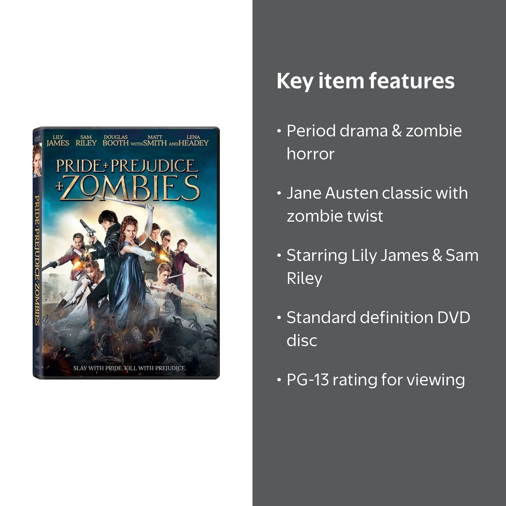 Pride and Prejudice and Zombies (DVD) - Walmart.com