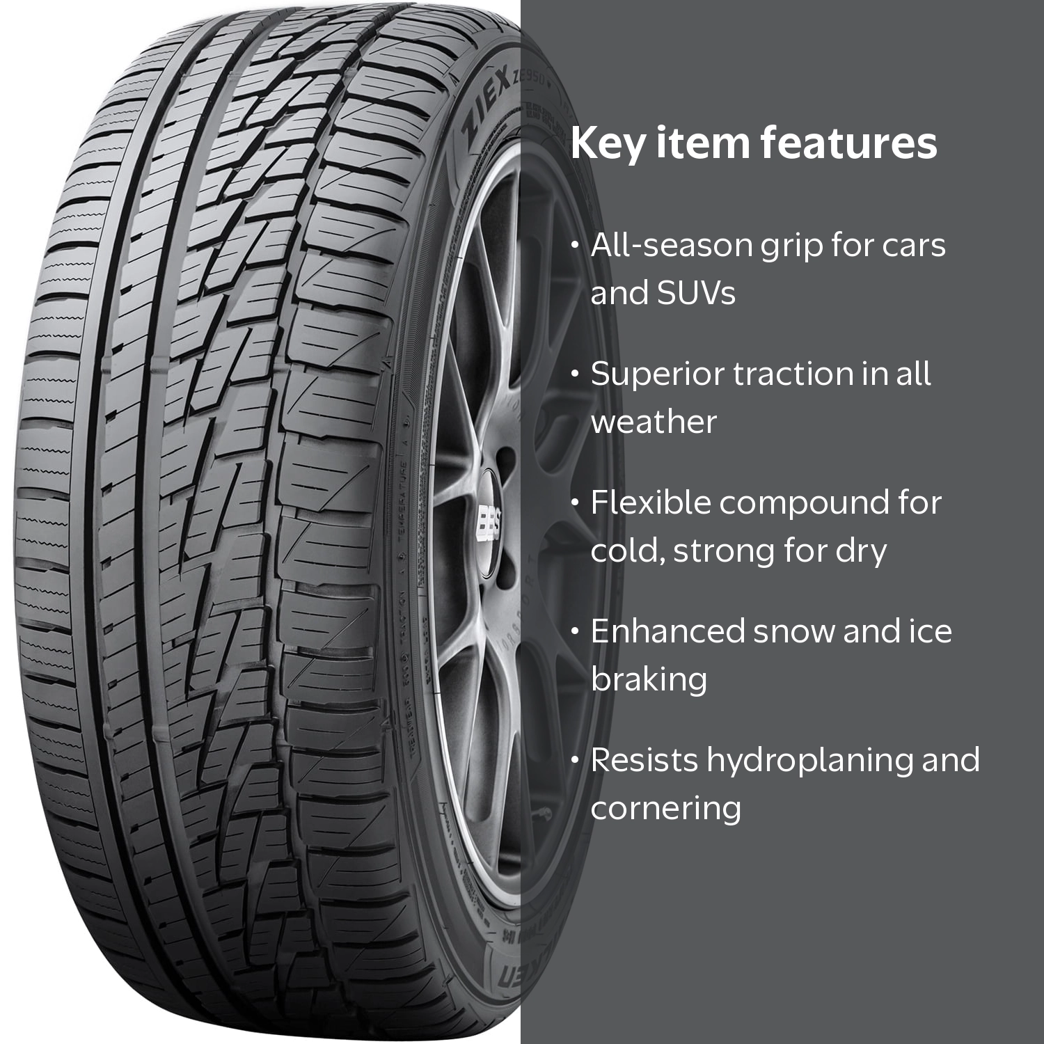 Falken, Passenger Tire, 185/55R16, All Season, Black - Walmart.com
