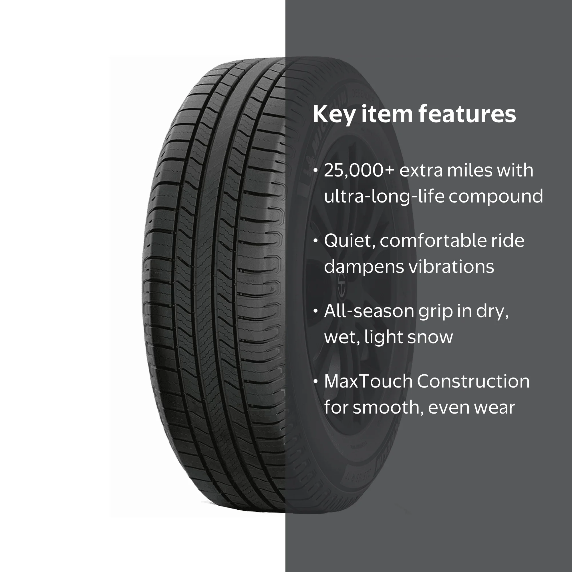 Michelin Defender2 (CUV) 215/55R17 98V XL PSUV Tire - Walmart.com