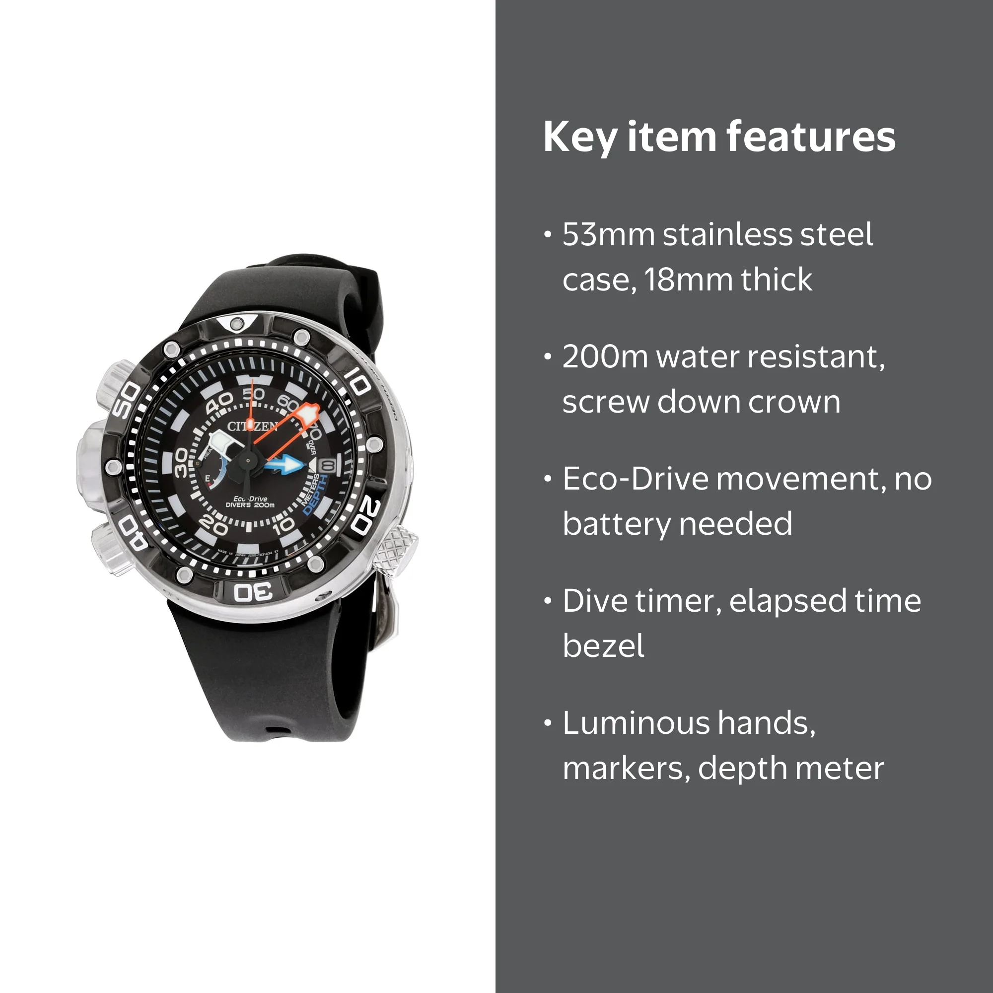 Citizen Men's Eco-Drive Promaster Aqualand Diver Watch with Depth