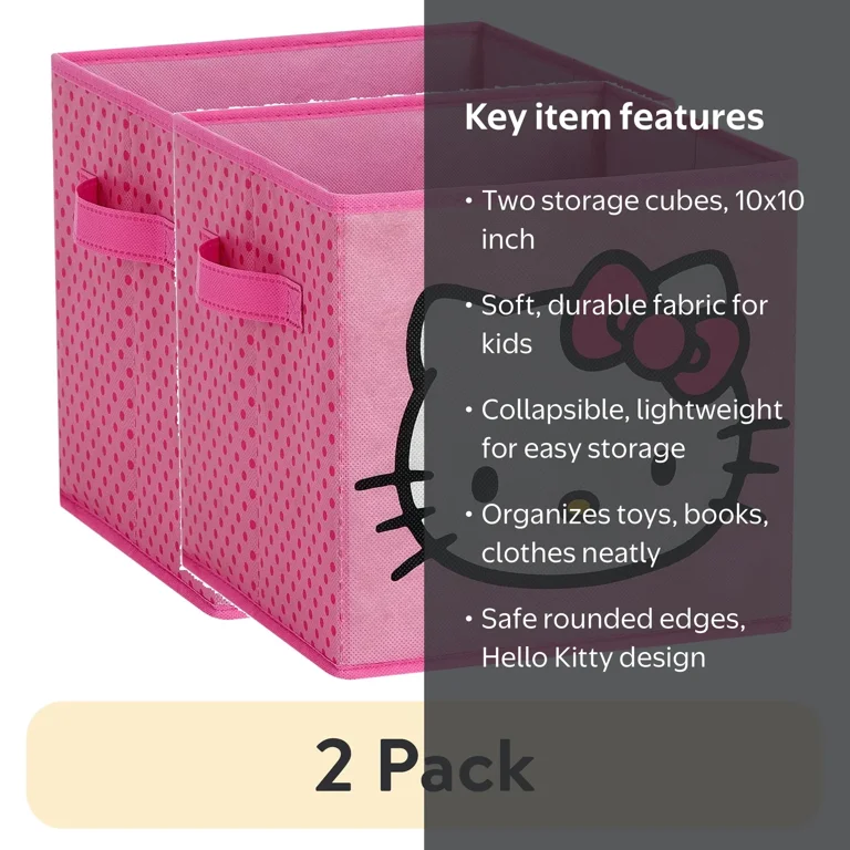 2 pack) Sanrio Hello Kitty Kids Storage Cube - Walmart.com
