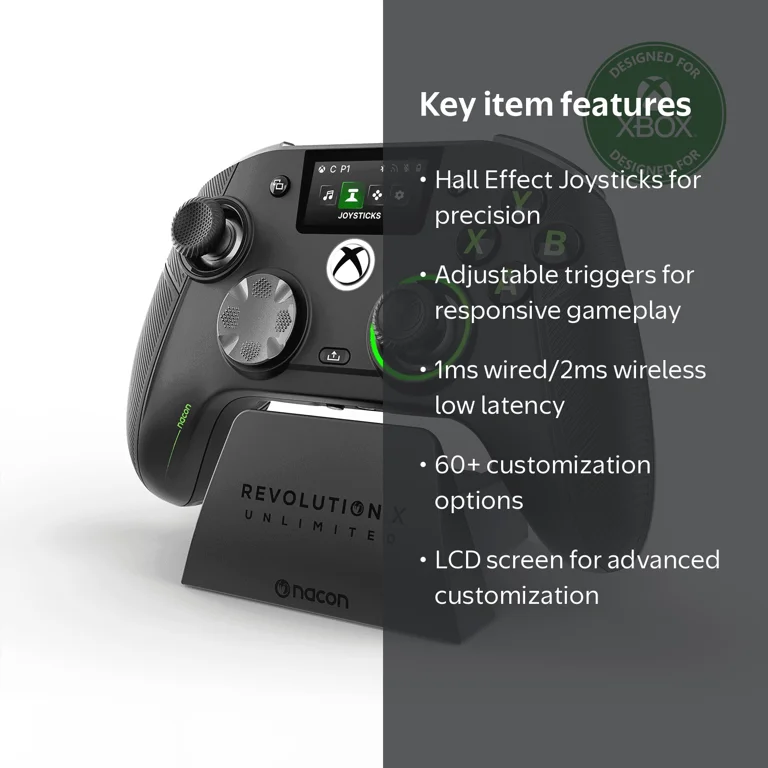 Nacon, Controller, Advanced Precision, Wireless and Wired, Black Nacon, Controller, Advanced Precision, Wireless and Wired, Black