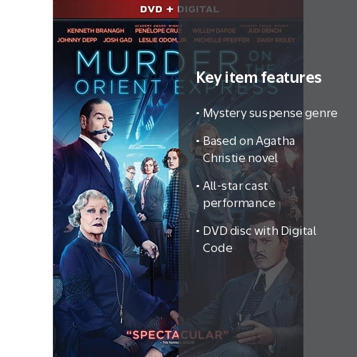 Kenneth Branagh, DVD, Murder on the Orient Express, Digital Code
