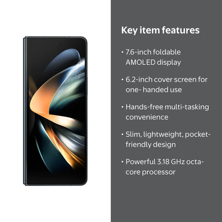 Samsung Galaxy Z Fold4 SM-F936U 256 GB Smartphone, 7.6