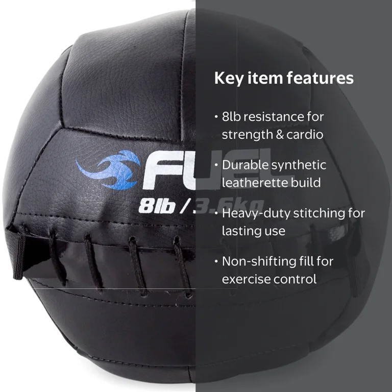 Fuel Pureformance 8lb Leatherette Medicine Ball - Walmart.com