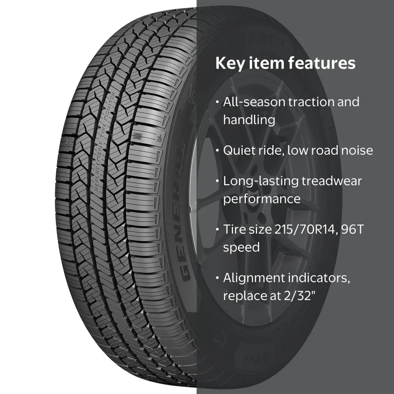 General Altimax RT45 All-Season Touring Tire, 215/70R14 96T BW
