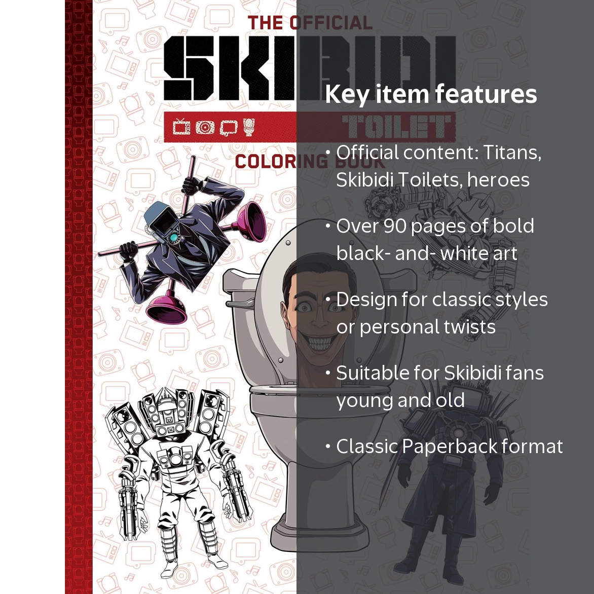 The Official Skibidi Toilet Coloring Book (Paperback) - Walmart.com