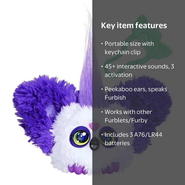 ふもふもうつほ Furby Furblets Bam-Boo Mini Panda Friend, 2 inch, Electronic Plush
