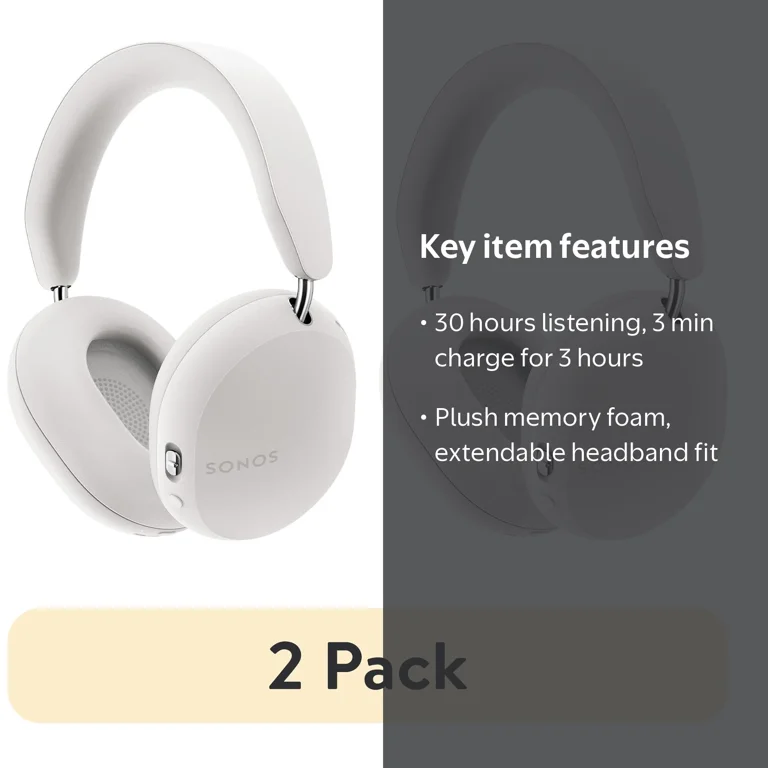 Sonos　Ace　ホワイト　新品未開封 2 pack) Sonos Ace Wireless Noise Canceling Over Ear Headphones