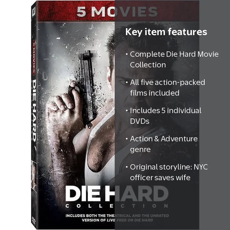 20th Century Studios Die Hard Collection - 5 Movie Thriller DVD