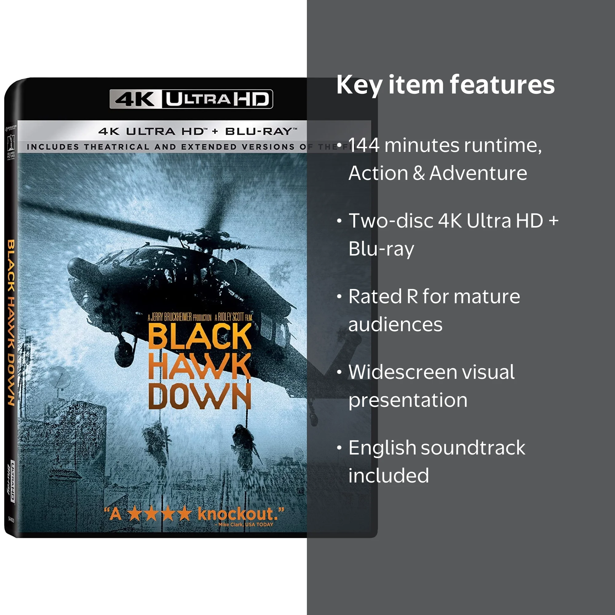 Black Hawk Down - Ridley Scott's Military Drama (4K Ultra HD + Blu