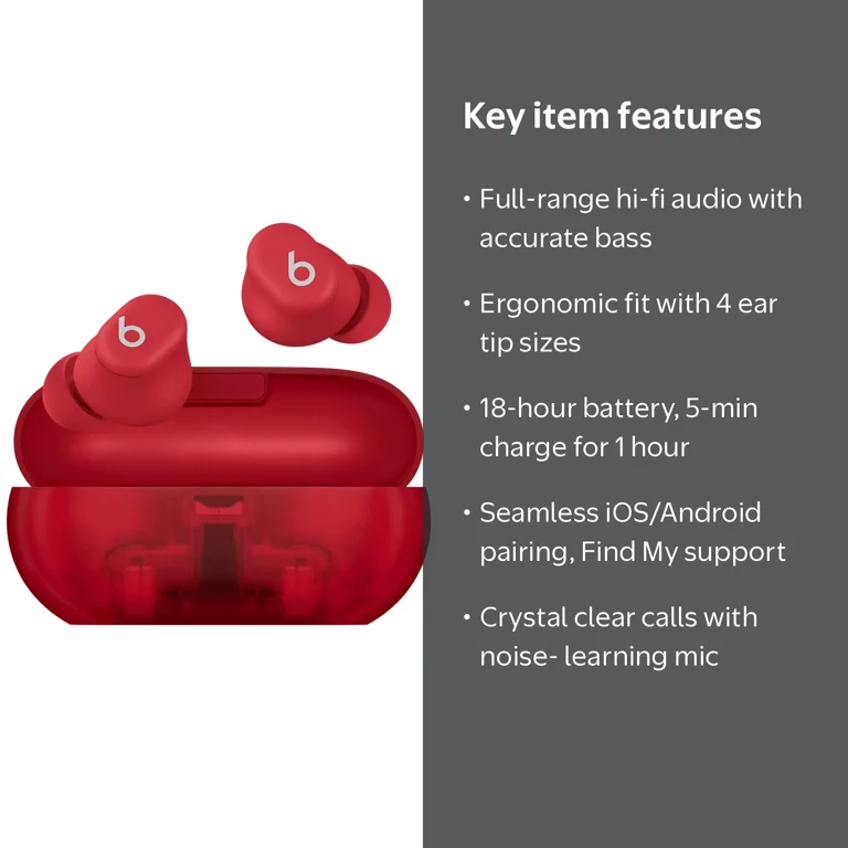 Beats Solo Buds - True Wireless Earbuds, Up to 18h Battery