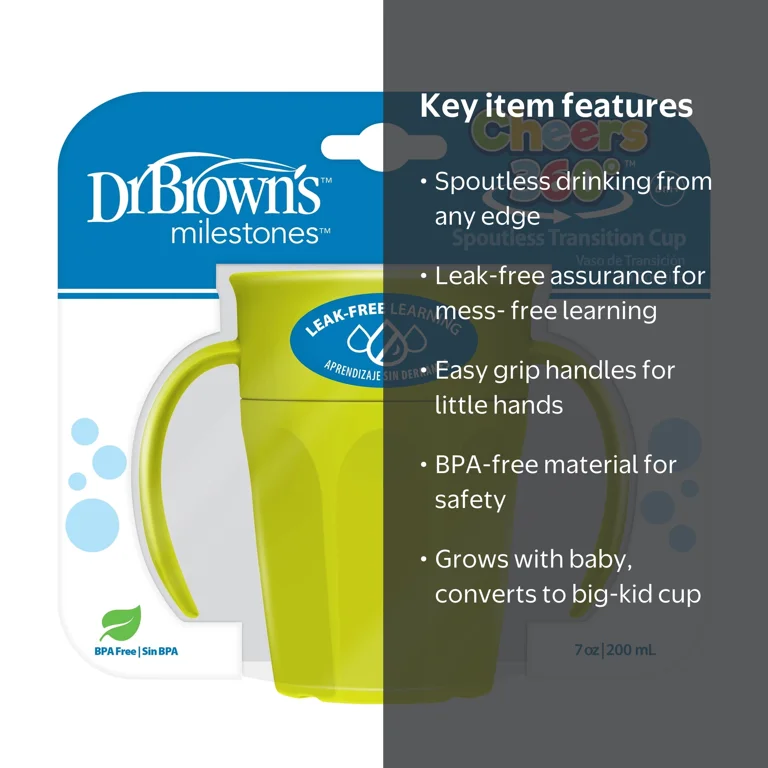 Dr. Brown's Milestones Cheers 360 Cup Spoutless Transition Cup
